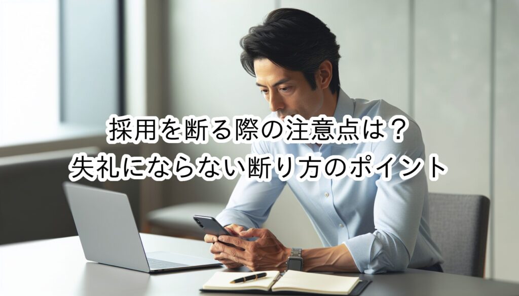 採用を断る際の注意点は？失礼にならない断り方のポイント